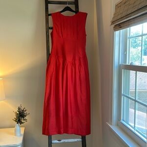 NWT | Socialite Red Drop Waist Midi Dress | Size L
